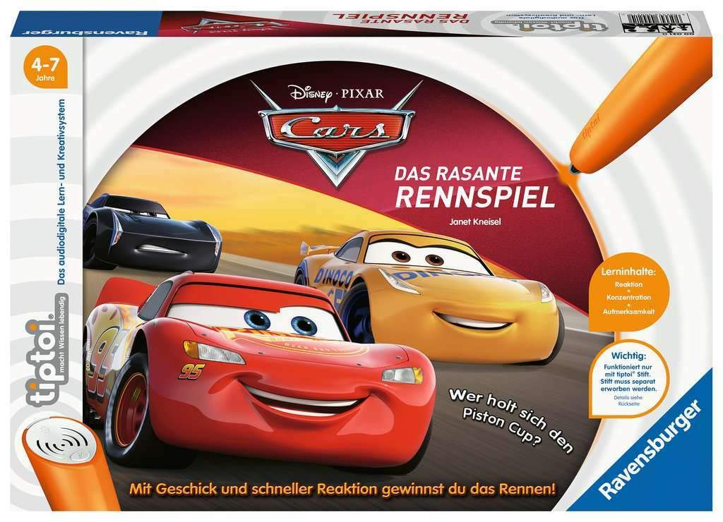 Ravensburger tiptoi Spiel 00021 - Cars - Das rasante Rennspiel - Ein spannendes Autorennen ab 4 Jahren
