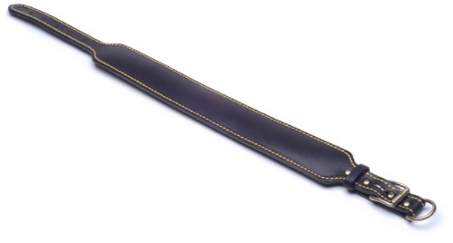 PetEGO La Cinopelca Hundehalsband, Leder, gepolstert, s, schwarz