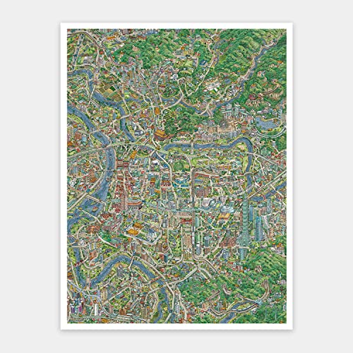 Taipei MAP by Tom Parker - Premium Plastic Puzzle - 4800 Pieces