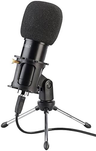 auvisio Microfone: Profi-USB-Kondensator-Mikrofon, High-Performance, Mini-Stativ (Kondensatormikrofon, Micro, Laptop Tisch)