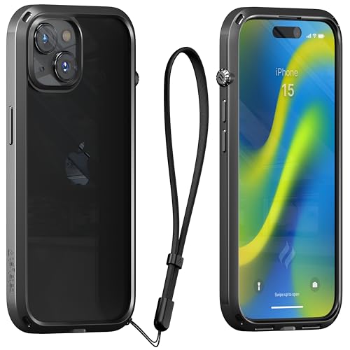 Catalyst Influence Case for iPhone 2023 6.1", 2.5X Higher Drop Protection, Fingerprint Resistance, Raised Edges, preventing Scratches, 30% Louder Forward Audio, Lanyard Included - Midnight Black