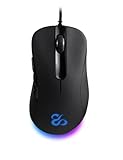 NEWSKILL Atreo Professional Gaming Maus, kabelgebunden, anpassbare RGB-Beleuchtung, optischer Sensor, 6200 DPI einstellbar, 5 programmierbare Tasten, Sniper-Taste, 30G, PC/Mac, Schwarz