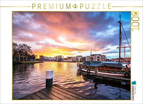 CALVENDO Puzzle Alter Binnenhafen in Emden 1000 Teile Lege-Größe 64 x 48 cm Foto-Puzzle Bild von H. Dreegmeyer