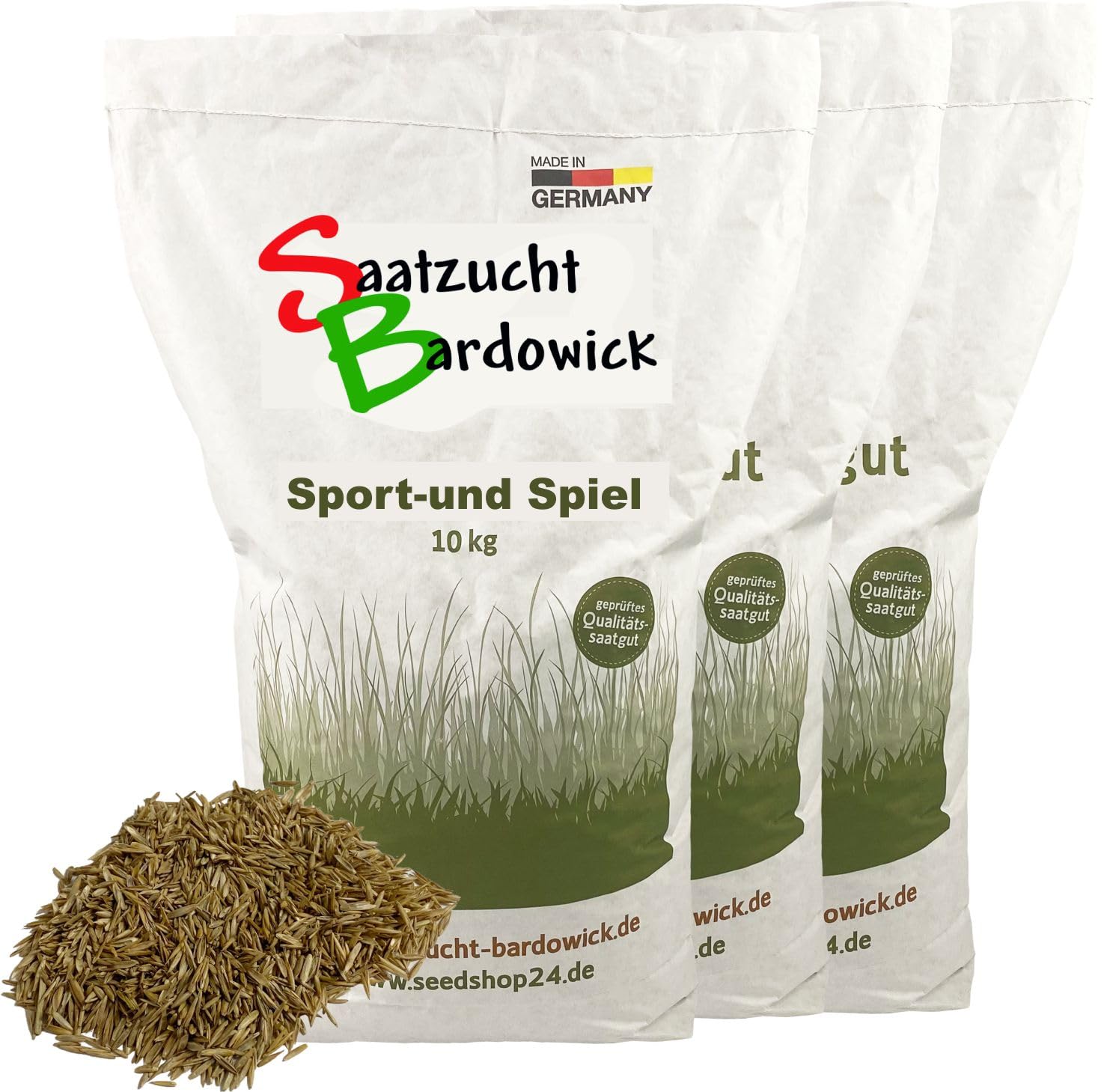 Rasen Sport und Spiel Grassamen Rasensamen Rasensaat Gras 30kg - Qualität zum fairen Preis!