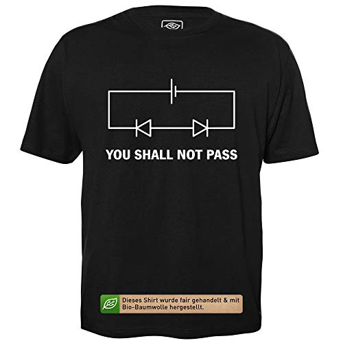 You Shall Not Pass Graph - Geek Shirt für Computerfreaks aus fair gehandelter Bio-Baumwolle, Größe M