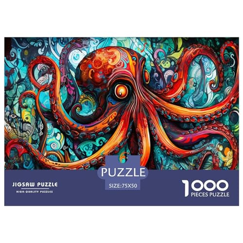 Galaxy Octopus Erwachsene Puzzle 1000 Teile Lernspiel Moderne Wohnkultur Family Challenging Games Geburtstag Stress Relief Toy 1000pcs (75x50cm)