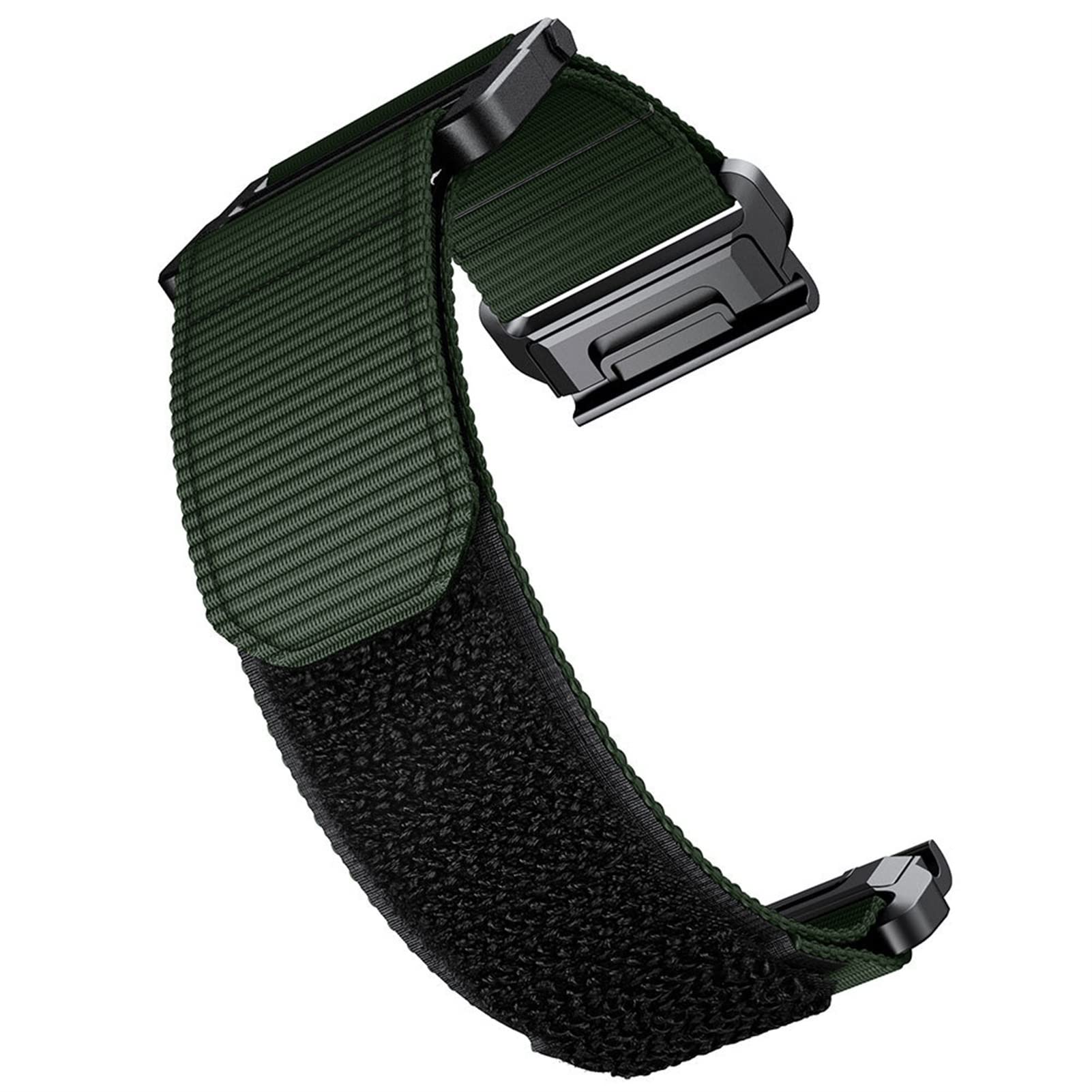 TRDYBSK for Garmin Watch Bands Compatible Fenix 7X 6X Profi GPS 5X 3HR Descent Mk1 Mk2 Titanic Velcro Strap 26mm Quick Release Nylon Canvas Strap (Color : Army Green, Size : 26mm)