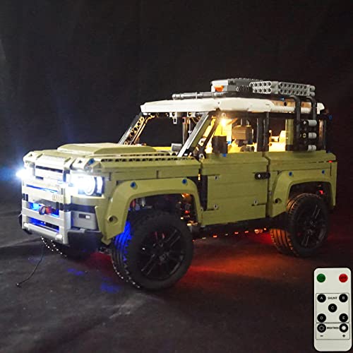 TETK Für Lego 42110 Land Rover Defender Beleuchtung LED Beleuchtungsset, Kompatibel mit Lego 42110 Bausteinen Modell(Nicht Enthalten Modell)
