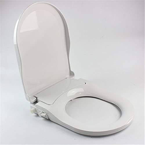 Futchoy Toilettendeckel Bidet V / O / D Form WC Toilettensitz mit integriertem Dusch für Intimpflege Toilettensitz Universelle Größe für Alle Standardtoiletten (D Form)