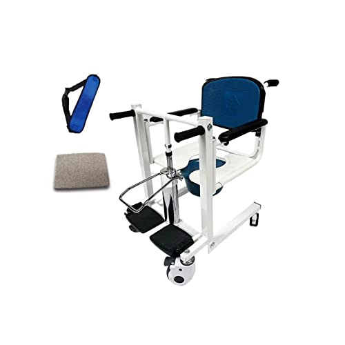 Patientenlift-Transfer-Mobilitätsstuhl, hydraulischer Patientenlift-Rollstuhl für zu Hause, tragbarer Transferlifter mit 180° geteiltem Sitz, Nachttisch-Toiletten-Duschstuhl, Home Shifter fü