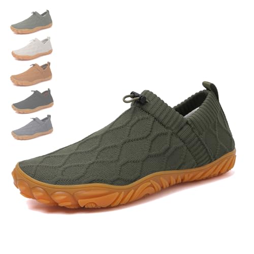 ALFQFFXZ Superkomfort-Slip-On-Schuhe, atmungsaktive Outdoor-Laufschuhe für Sport und Wandern (45,Green)