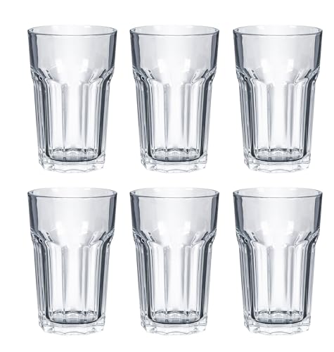 Wassergläser Set 430ml Trinkglas Gläser-Set Saftgläser Saftgläser Zeitlose Design Wasser Tee Kaffee bis 120°C 430ml spülmaschinenfest (430ml, 12, stück)