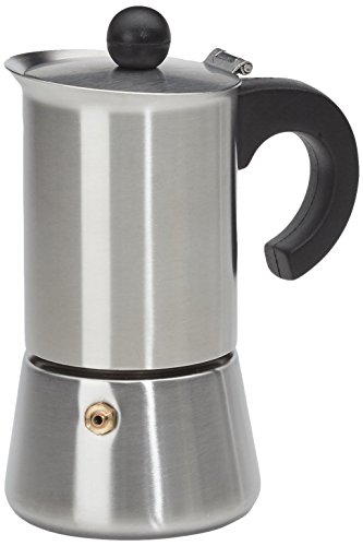 Ibili Indubasic Espressokocher aus rostfreiem Stahl für 2 Tassen, auch für Induktion geeignet
