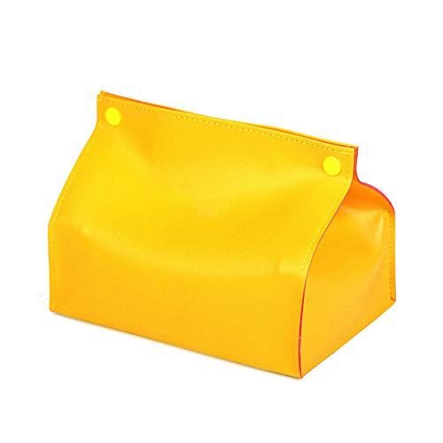 ZXGQF Tissue Box Soft Pu Papierhandtuchhalter Für Zuhause BüroAuto Dekoration Tissue Box Holder, Gelb