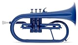Classic Cantabile MardiBrass ABS Kunststoff Flügelhorn - Perinet-Ventile - 600g leicht - Bohrung: 11,5 mm - inkl. Mundstück und Gigbag - blau