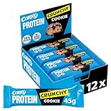 CORNY Protein-Riegel Cookie Crunch, 30% Protein, ohne Zuckerzusatz, 12 x 45g