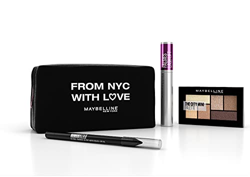 Maybelline New York Federmäppchen für Damen, Smokey Eye, 3 ikonische Produkte