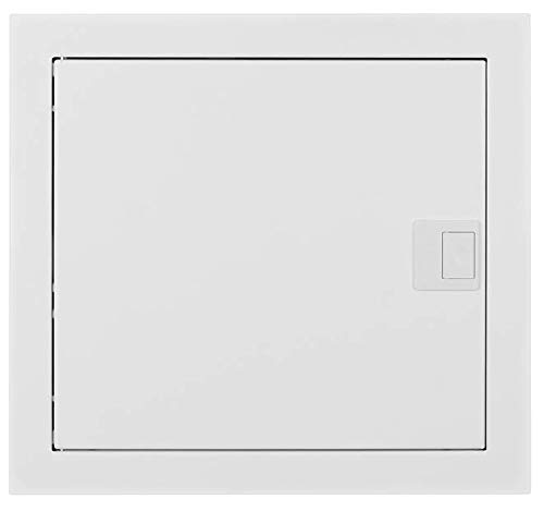 Naka24 Metall Multimediaverteiler Unterputz mit Metalltüren MSF Schutzklasse IP 30 (12 Modulen 2001-00), Weiß