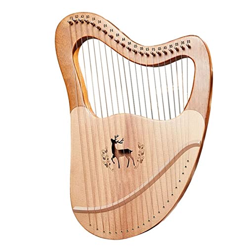 UNbit 21/24 Saiten Massivholz-Leier-Musikinstrument for Anfänger, tragbare Mini-Musikharfe, Leier, Harfe for Anfänger Harfe (Color : 21)