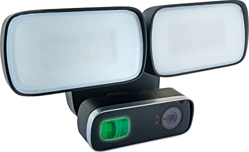 SCHWAIGER -LED300 513- LED Flutlicht Kamera mit Alarmsirene, Bewegungssteuerung & Gegensprechanlage
