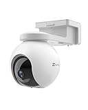 Ezviz 4MP Akku Überwachungskamera, 2K+ WLAN IP Kamera mit 10400mAh Akku, automatische Verfolgung, KI Personenerkennung, Zwei-Wege-Audio und Aktive Verteidung verfugbar, HB8