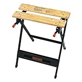 BLACK+DECKER Workmate WM125 Tragbare Werkbank, 159 kg Kapazität