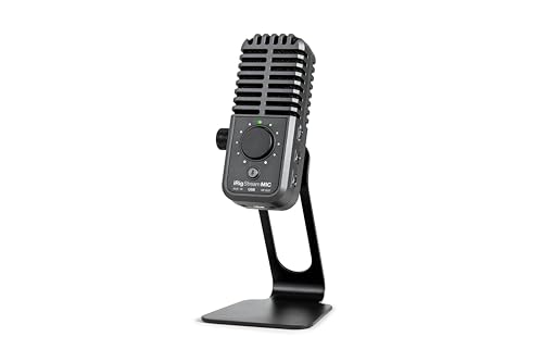 IK Multimedia iRig Stream Mic USB-C Kondensatormikrofon mit integrierter Audioschnittstelle -Podcast-Mikrofon, Gaming-Mikrofon für PC, Streaming-Mikrofon plus Audio-Mixer USB-Audioschnittstelle