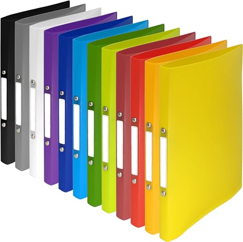 Conipa Premium Ringbücher für DIN A4 (2 Ringe, 12 Farben, 1 Packung)