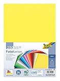 folia 614/250 09 - Fotokarton Mix, DIN A4, 300 g/qm², 250 Blatt, sortiert in 25 Farben, zum Basteln und kreativen Gestalten von Karten, Fensterbildern und für Scrapbooking