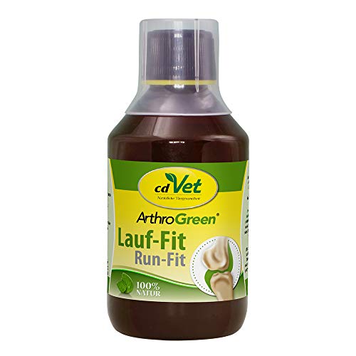 cdVet Naturprodukte ArthroGreen Lauf-Fit 250 ml - Unterstützung für beanspruchte Gelenke + des gesamten Bewegungsapparates - bei starker Beanspruchung - Vitamine - Lebensqaulität - Stärkung -