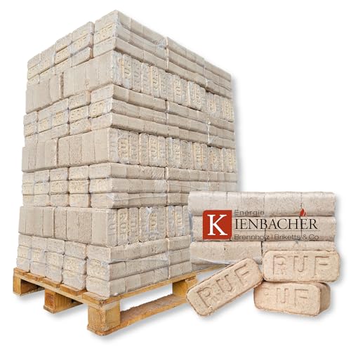 100-1000kg Palette RUF Hartholzbriketts Brenn Kamin Ofen Heiz Holz Gluthalter Brennholz Premium Öko Holzbriketts | Energie Kienbacher (100)
