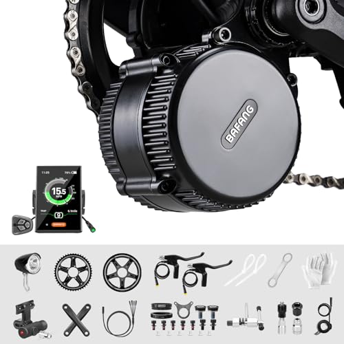 BAFANG 48V 750W Mid Drive Motor Kit mit C18 Display, BBS01B BBS02B BBS HD Mittelmotor Kits mit Display, Geschwindigkeitssensor, Gashebel, Kurbelarm und Bremsen für 68mm Tretlager
