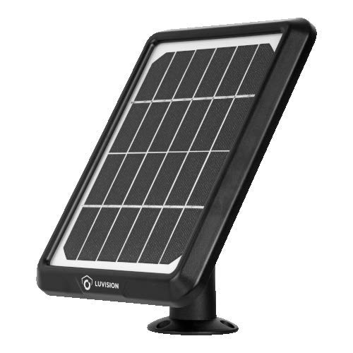 LUVISION Solar-Panel/Solarzelle für Akku-Überwachungskamera | automatisches Nachladen durch Solarenergie/Sonnenenergie | Keine Kabel & kein Nachladen | Für das Überwachungssystem LV-A-2020