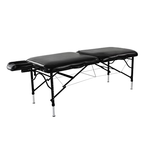 Master Massage StratoMaster LX Massageliege aus Aluminium, tragbar, 76,2 cm, Schwarz