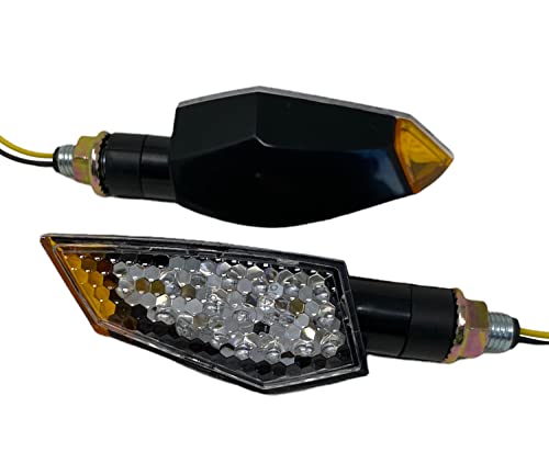 Paar von Qualität LED Motorrad Blinker E-Geprüft Streetfighter Carbon Look