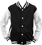 ShirtInstyle College Jacke Jacket Retro Style XXL,Schwarz