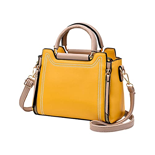 NIYUTA Damen handtaschen Frauen Stilvolle PU Schultertasche Taschen Umhängetasche Gelb