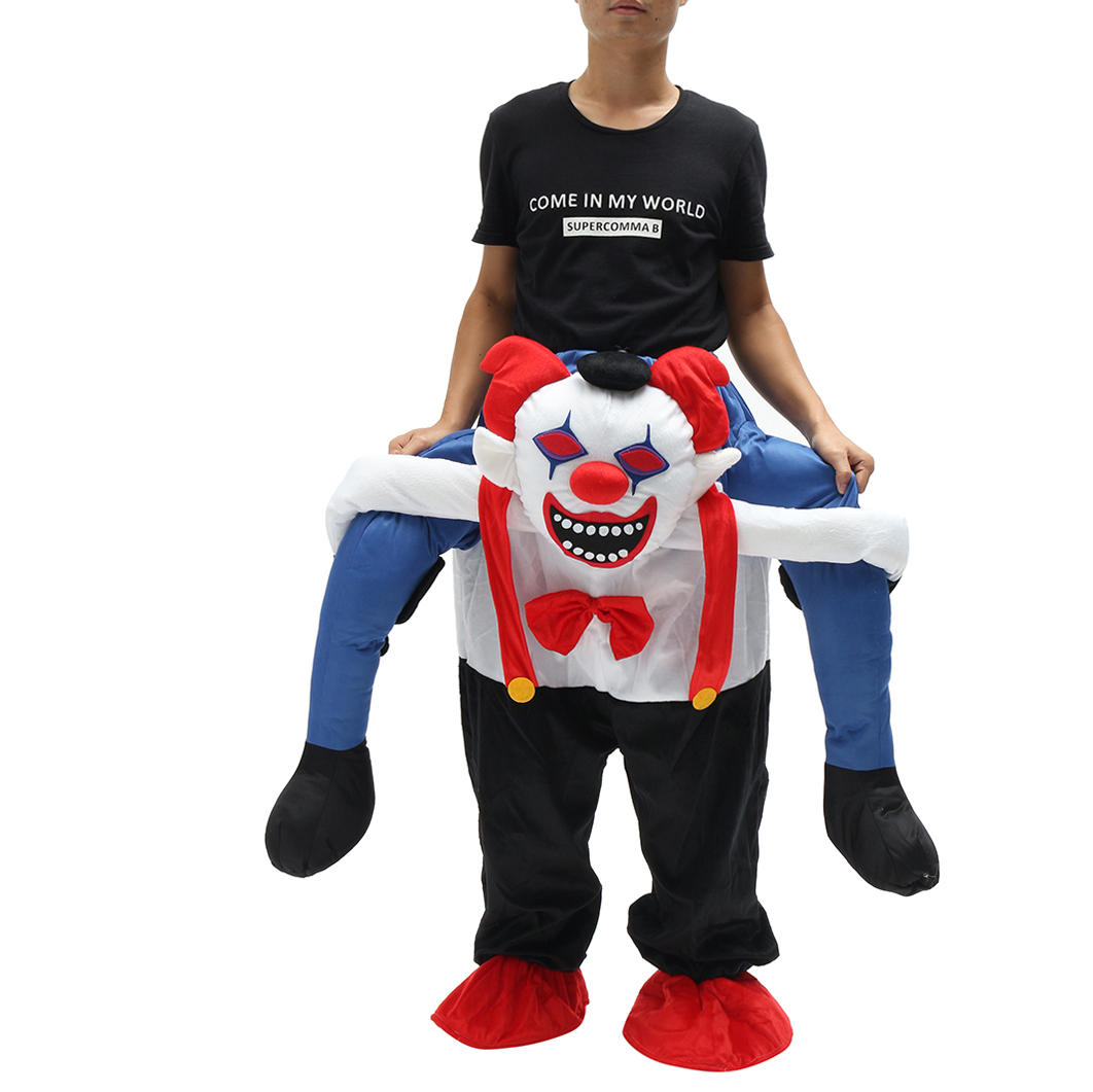 Teufel Clown Unisex Zwerg Carry Me Fancy Piggy Rücken Fahrt auf Kleid Maskottchen Kostüm Party Hosen