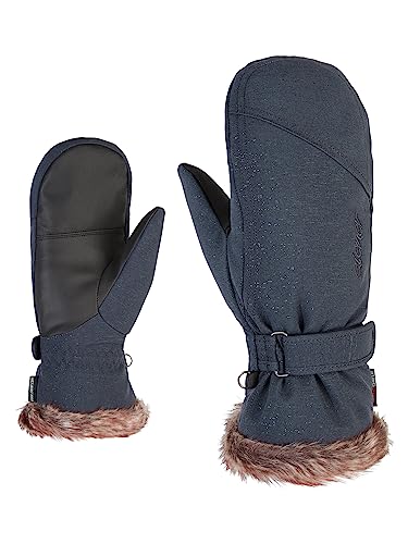 Ziener Damen KEM Mitten Lady Glove Ski-Handschuhe/Wintersport | Warm, Atmungsaktiv, Gray Ink Spark, 8.5