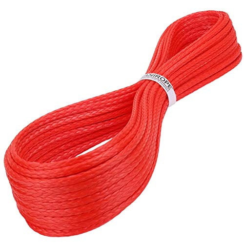 Kanirope® Dyneema Seil PRO 6mm 10m Rot 12-fach geflochten SK78 verstreckt beschichtet