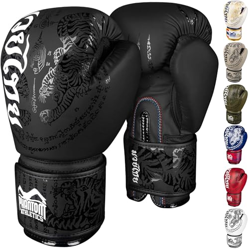 Phantom Boxhandschuhe Muay Thai | MMA Boxing Gloves | Männer - Schwarz - 16oz