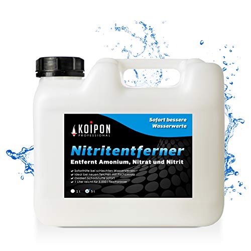 KOIPON Nitritentferner | Entfernt Ammonium, Nitrit und Nitrat | Soforthilfe für bessere Wasserwerte im Teich 5 L