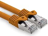30m - orange - 1 Stück CAT.7 Computer Ethernet Kabel Netzwerkkabel (Rohkabel) Patchkabel S-FTP LSZH PIMF 10GB s RJ45 Stecker Cat6a