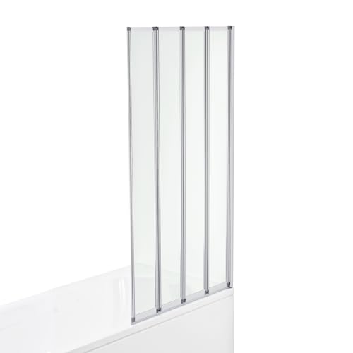 Glas-Duschtür (FF80–4), 4-mal Klappabr, Chrom, Paneele, Bad, 800 x 140