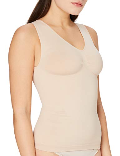 belly cloud Damen Shape, Meryl Skinlife, Seamless Shapewear, figurformend Formendes Top, Beige (Sand 996), 40 (Herstellergröße: M)