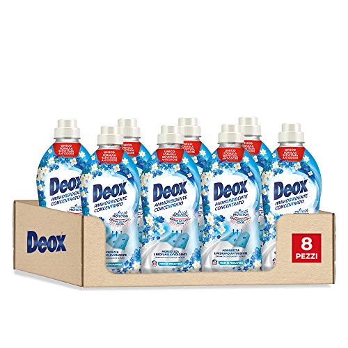 Deox - Weichspüler für die Waschmaschine, konzentriert, 264 Waschmaschinen, Frühlingsblumen, weiche und duftende Kleidung, mit Fresh Protection-Technologie, 660 ml x 8 Packungen