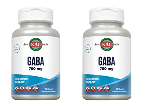 Solaray Kal Gaba 750 mg - 90 Tabletten , 2er Pack