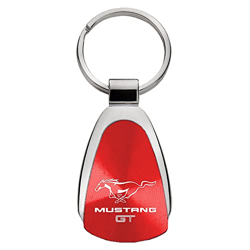 Ford Mustang GT Red Tear Drop Key Chain by "Au-Tomotive Gold, INC."