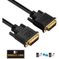 PureLink PI4000-030 Single Link DVI Verbindungskabel (WUXGA (1920x1200)), DVI-D Stecker (18+1) auf DVI-D Stecker (18+1), zertifiziert, 3,00m, schwarz