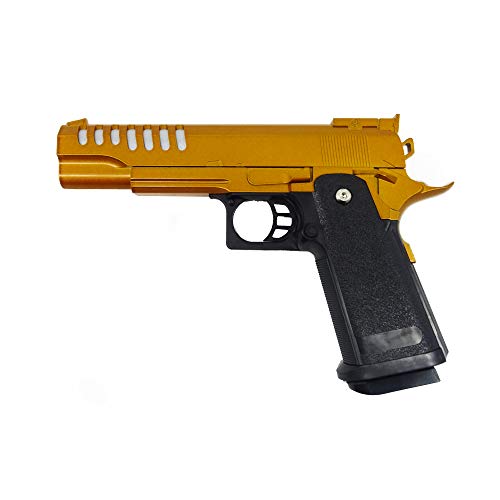 Rayline Softair Pistole Metall RV17 G (Manuell Federdruck), Nachbau im Maßstab 1:1, Länge: 22cm, Gewicht: 450g, Kaliber: 6mm, Farbe: Orange - (unter 0,5 Joule - ab 14 Jahre)